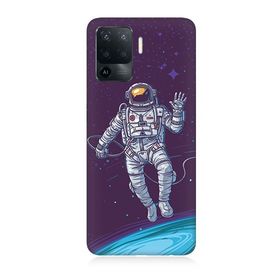 Oppo Reno 5 Lite Uyumlu Astronot Baskılı Silikon Kılıf