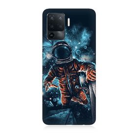 Oppo Reno 5 Lite Uyumlu Astronot Baskılı Silikon Kılıf