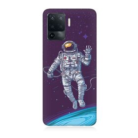 Oppo Reno 5 Lite Uyumlu Astronot Baskılı Silikon Kılıf