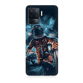 Oppo Reno 5 Lite Uyumlu Astronot Baskılı Silikon Kılıf