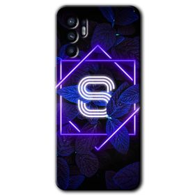 Oppo Reno 6 Dark Neon Yaprak S Harfi Baskılı Uyumlu Silikon Kılıf