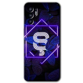Oppo Reno 6 Dark Neon Yaprak S Harfi Baskılı Uyumlu Silikon Kılıf