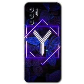 Oppo Reno 6 Dark Neon Yaprak Y Harfi Baskılı Uyumlu Silikon Kılıf