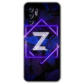 Oppo Reno 6 Dark Neon Yaprak Z Harfi Baskılı Uyumlu Silikon Kılıf