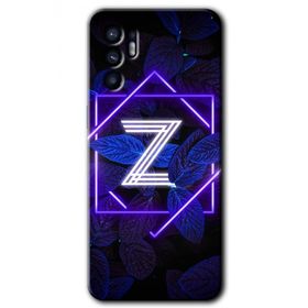 Oppo Reno 6 Dark Neon Yaprak Z Harfi Baskılı Uyumlu Silikon Kılıf