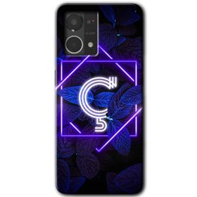 Oppo Reno 7 4G Dark Neon Yaprak Ç Harfi Baskılı Uyumlu Silikon Kılıf