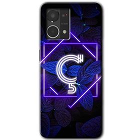 Oppo Reno 7 4G Dark Neon Yaprak Ç Harfi Baskılı Uyumlu Silikon Kılıf
