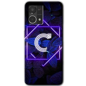 Oppo Reno 7 4G Dark Neon Yaprak Ç Harfi Baskılı Uyumlu Silikon Kılıf