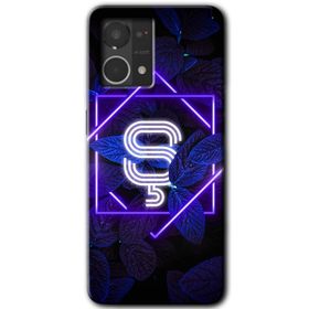 Oppo Reno 7 4G Dark Neon Yaprak Ş Harfi Baskılı Uyumlu Silikon Kılıf