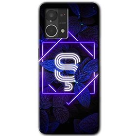 Oppo Reno 7 4G Dark Neon Yaprak Ş Harfi Baskılı Uyumlu Silikon Kılıf