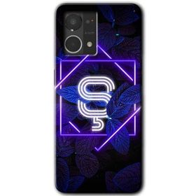 Oppo Reno 7 4G Dark Neon Yaprak Ş Harfi Baskılı Uyumlu Silikon Kılıf