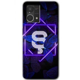 Oppo Reno 7 4G Dark Neon Yaprak Ş Harfi Baskılı Uyumlu Silikon Kılıf