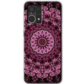 Oppo Reno 7 4G Mandala Patterns Kaleidoscope Baskılı Uyumlu Silikon Kılıf