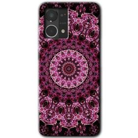 Oppo Reno 7 4G Mandala Patterns Kaleidoscope Baskılı Uyumlu Silikon Kılıf