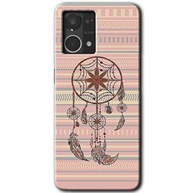 Oppo Reno 7 4G Mandala Retro Baskılı Uyumlu Silikon Kılıf