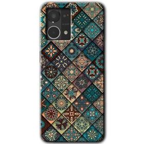 Oppo Reno 7 4G Mat Mandala Baskılı Uyumlu Silikon Kılıf