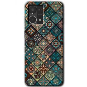 Oppo Reno 7 4G Mat Mandala Baskılı Uyumlu Silikon Kılıf
