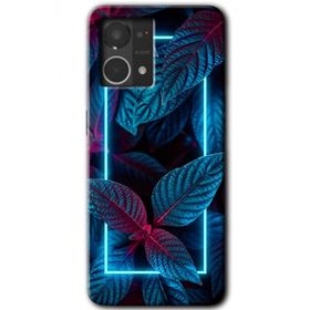 Oppo Reno 7 4G Mekanik Yaprak 4 Baskılı Uyumlu Silikon Kılıf