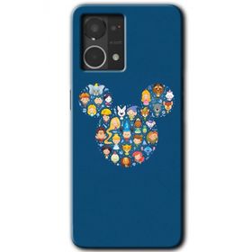 Oppo Reno 7 4G Mickey Baskılı Uyumlu Silikon Kılıf