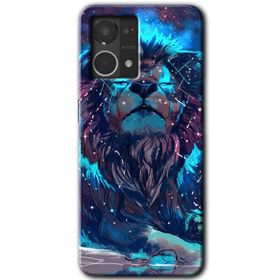 Oppo Reno 7 4G Neon Aslan Baskılı Uyumlu Silikon Kılıf