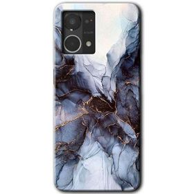 Oppo Reno 7 4G Otantik Mermer Baskılı Uyumlu Silikon Kılıf