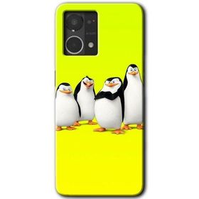 Oppo Reno 7 4G Penguenler Baskılı Uyumlu Silikon Kılıf