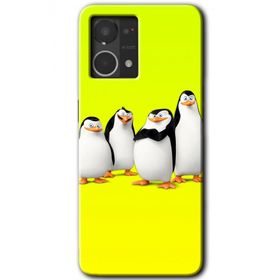 Oppo Reno 7 4G Penguenler Baskılı Uyumlu Silikon Kılıf