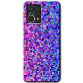 Oppo Reno 7 4G Pixel Mozaik Baskılı Uyumlu Silikon Kılıf