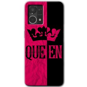 Oppo Reno 7 4G Queen Baskılı Uyumlu Silikon Kılıf