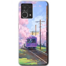 Oppo Reno 7 4G Rails Paint Baskılı Uyumlu Silikon Kılıf