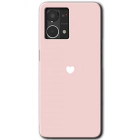 Oppo Reno 7 4G Sade Kalp Baskılı Uyumlu Silikon Kılıf
