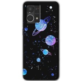 Oppo Reno 7 4G Samanyolu Galaksi Baskılı Uyumlu Silikon Kılıf