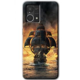 Oppo Reno 7 4G Siyah İnci Baskılı Uyumlu Silikon Kılıf