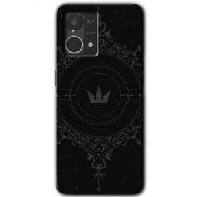 Oppo Reno 7 4G Siyah Mandala 1 Baskılı Uyumlu Silikon Kılıf