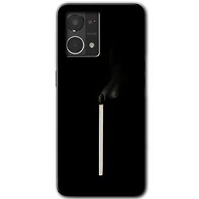 Oppo Reno 7 4G Sönmüş Kibrit Baskılı Uyumlu Silikon Kılıf