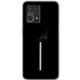 Oppo Reno 7 4G Sönmüş Kibrit Baskılı Uyumlu Silikon Kılıf