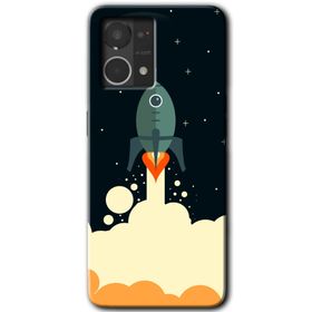 Oppo Reno 7 4G Space Smoke Baskılı Uyumlu Silikon Kılıf