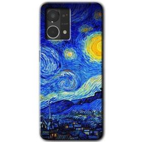 Oppo Reno 7 4G Starry Night Baskılı Uyumlu Silikon Kılıf