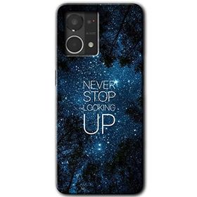 Oppo Reno 7 4G Stars Wallpaper Baskılı Uyumlu Silikon Kılıf