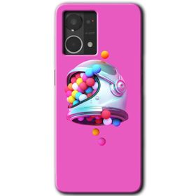 Oppo Reno 7 4G Uzay Başlığı Baskılı Uyumlu Silikon Kılıf