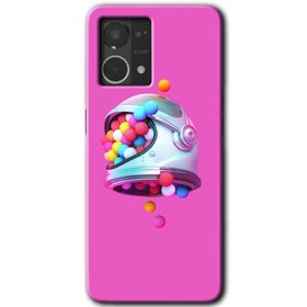 Oppo Reno 7 4G Uzay Başlığı Baskılı Uyumlu Silikon Kılıf
