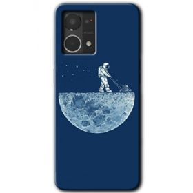 Oppo Reno 7 4G Uzay İşçisi Baskılı Uyumlu Silikon Kılıf