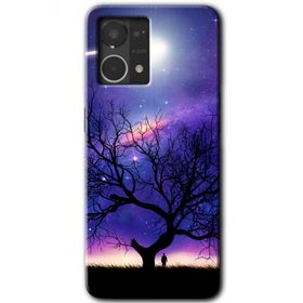 Oppo Reno 7 4G Uzay Silüet Baskılı Uyumlu Silikon Kılıf