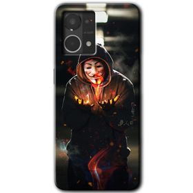 Oppo Reno 7 4G V for Fire Baskılı Uyumlu Silikon Kılıf