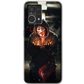 Oppo Reno 7 4G V for Fire Baskılı Uyumlu Silikon Kılıf