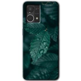 Oppo Reno 7 4G Yağmurlu Yaprak Baskılı Uyumlu Silikon Kılıf