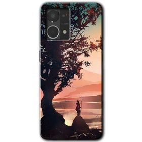 Oppo Reno 7 4G Yalnız Savaşcı Baskılı Uyumlu Silikon Kılıf