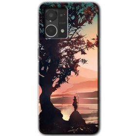 Oppo Reno 7 4G Yalnız Savaşcı Baskılı Uyumlu Silikon Kılıf