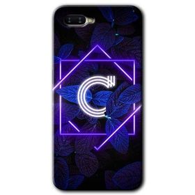 Oppo RX 17 Neo Dark Neon Yaprak Ç Harfi Baskılı Uyumlu Silikon Kılıf