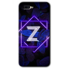Oppo RX 17 Neo Dark Neon Yaprak Z Harfi Baskılı Uyumlu Silikon Kılıf